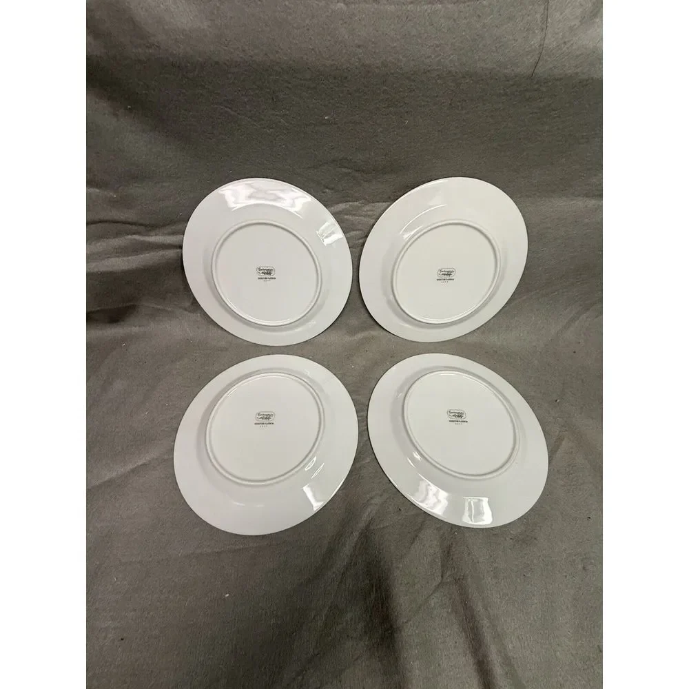 NORITAKE CONTEMPORARY SIGNATURE PLATINUM 9 INCH (4)‎ LUNCHEON PLATES NO 4277